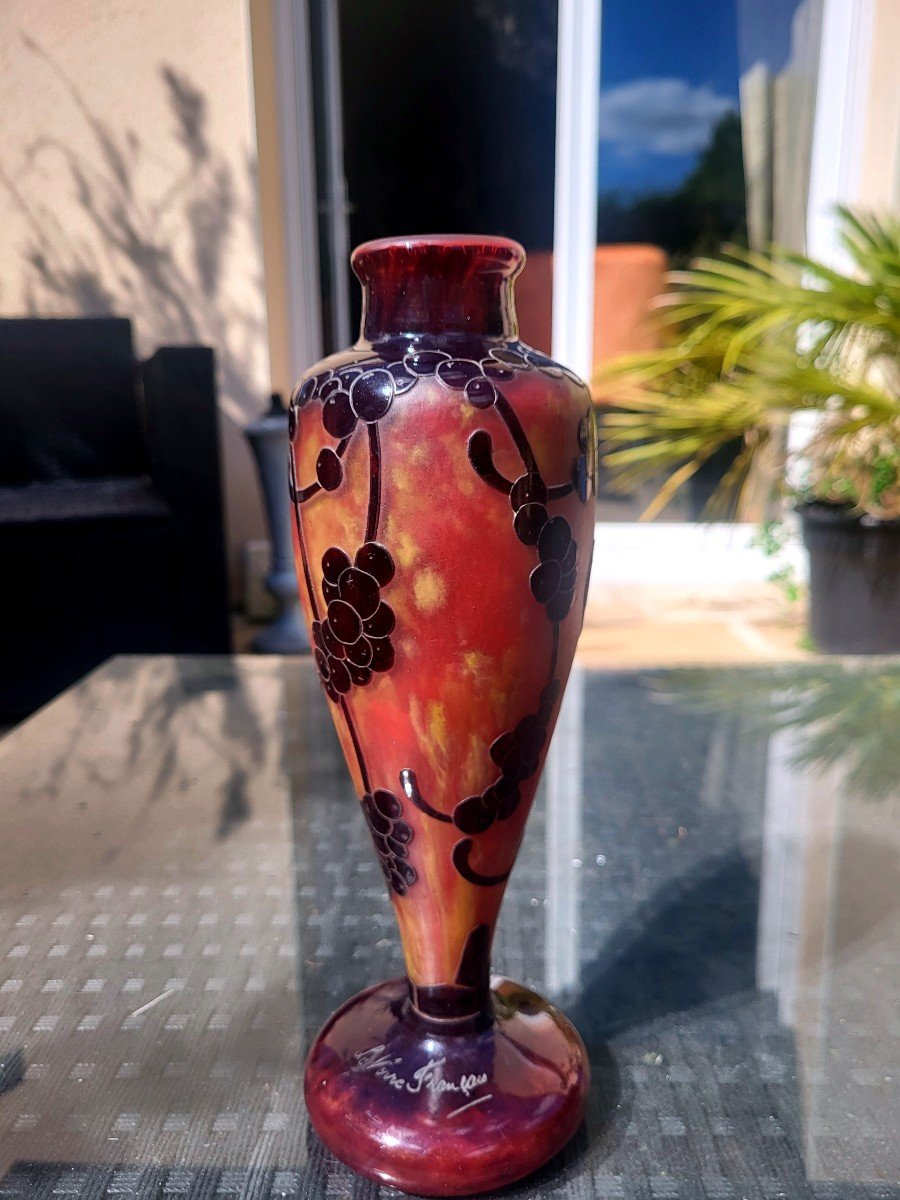 Charles Schneider Vase For French Glass Circa 1925s -photo-4