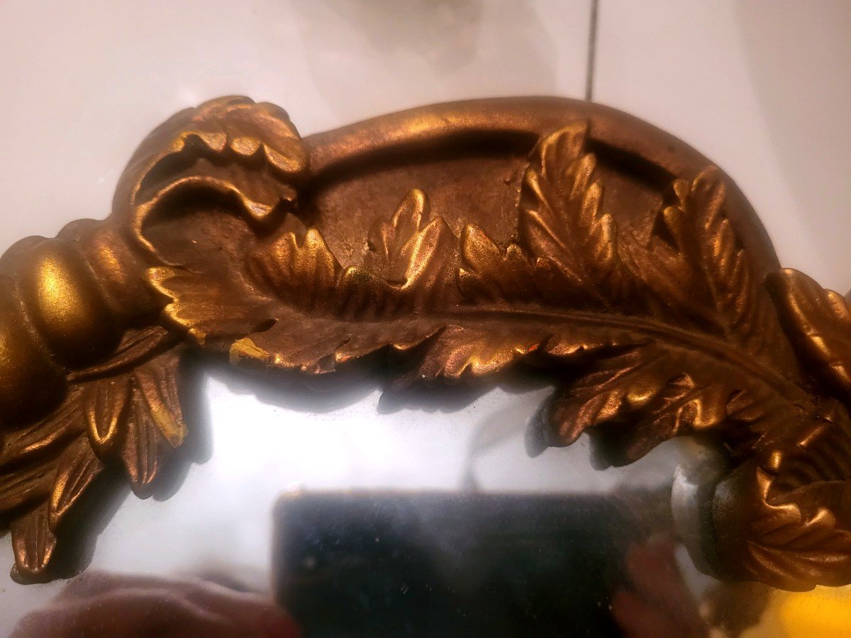 Cartoccio Wall Mirror In Gilded Wood From The 18th Century-photo-4