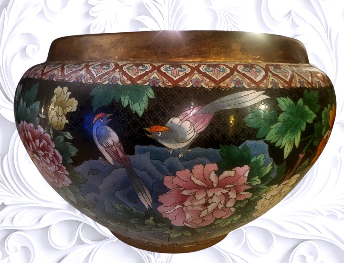 Cache Pot Cloisonné- Epoque XIXeme