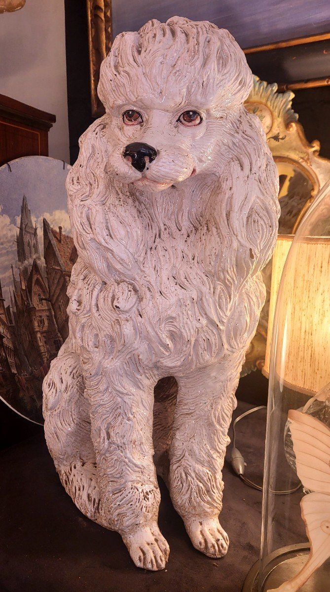 Royal Poodle Sculpture, Bassano Italy, 20th Century, 1920