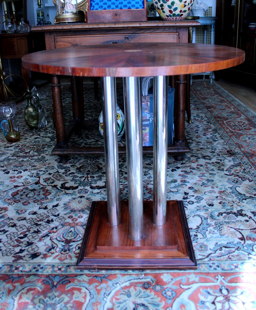 Tubular Pedestal Table -photo-4