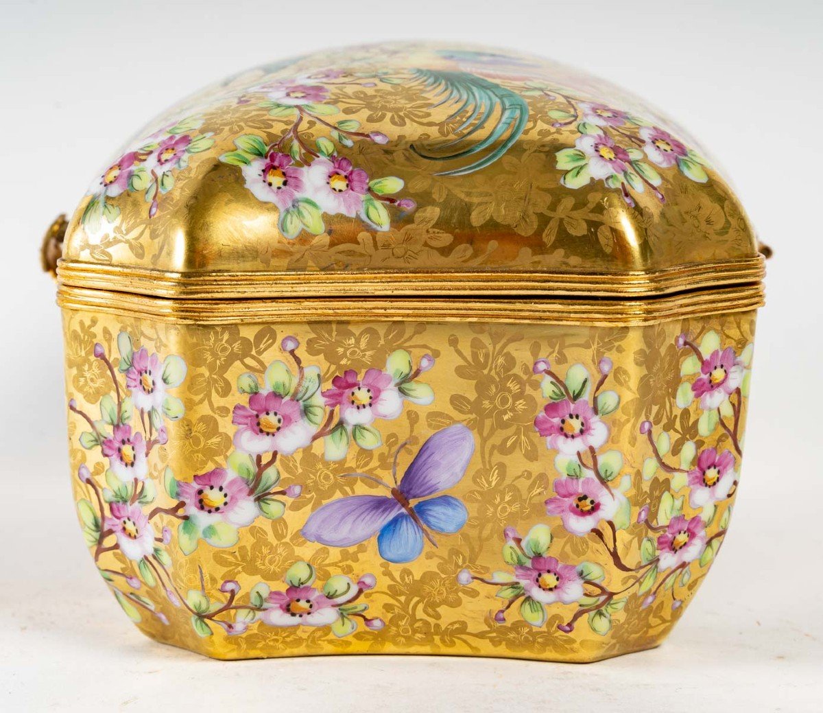 Le Tallec "golden Box With Polychrome Birds"-photo-3