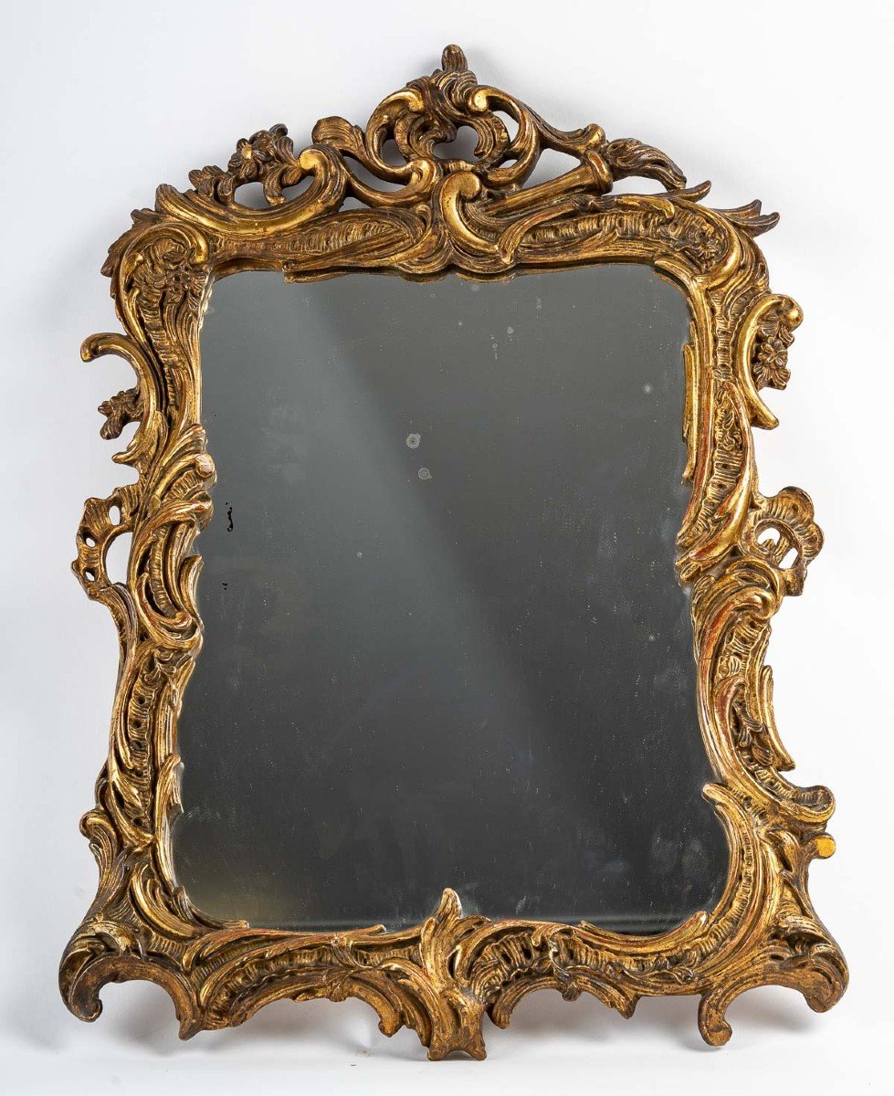 Small Mirror St. Louis XV Gilded Wood