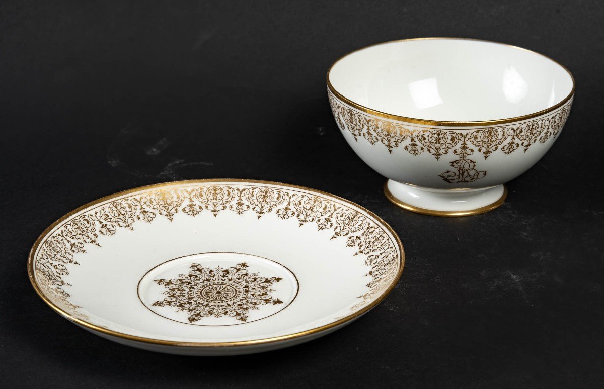 Pair Of Sèvres Bowls By "tristan Etienne Joseph" Gilder 1870-photo-3