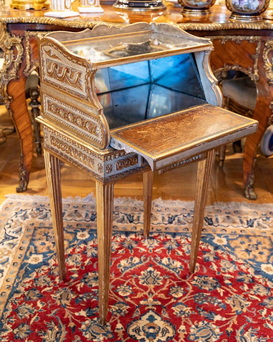 Celadon And Gold Coffee Table "venice Early 19th Century-photo-4