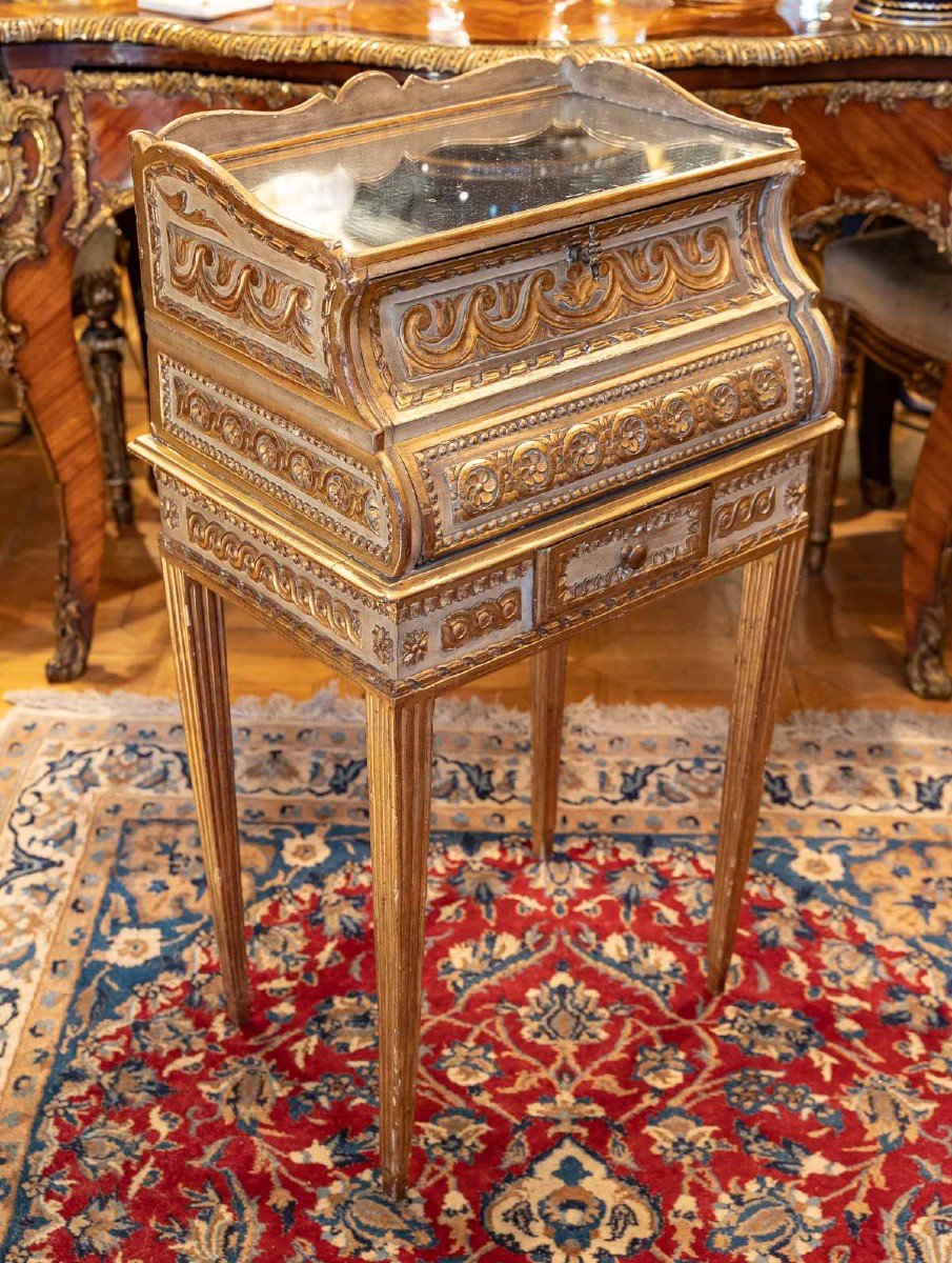 Celadon And Gold Coffee Table "venice Early 19th Century-photo-1