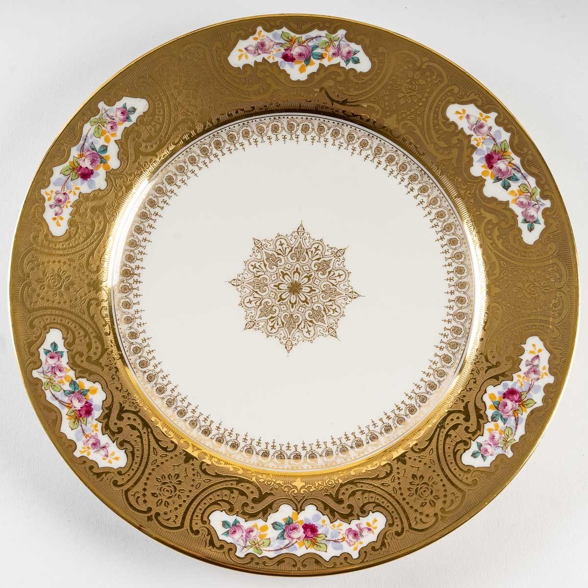 Cinq Assiettes  Limoges XIXème  "Havilland et W. Guerin " -photo-2