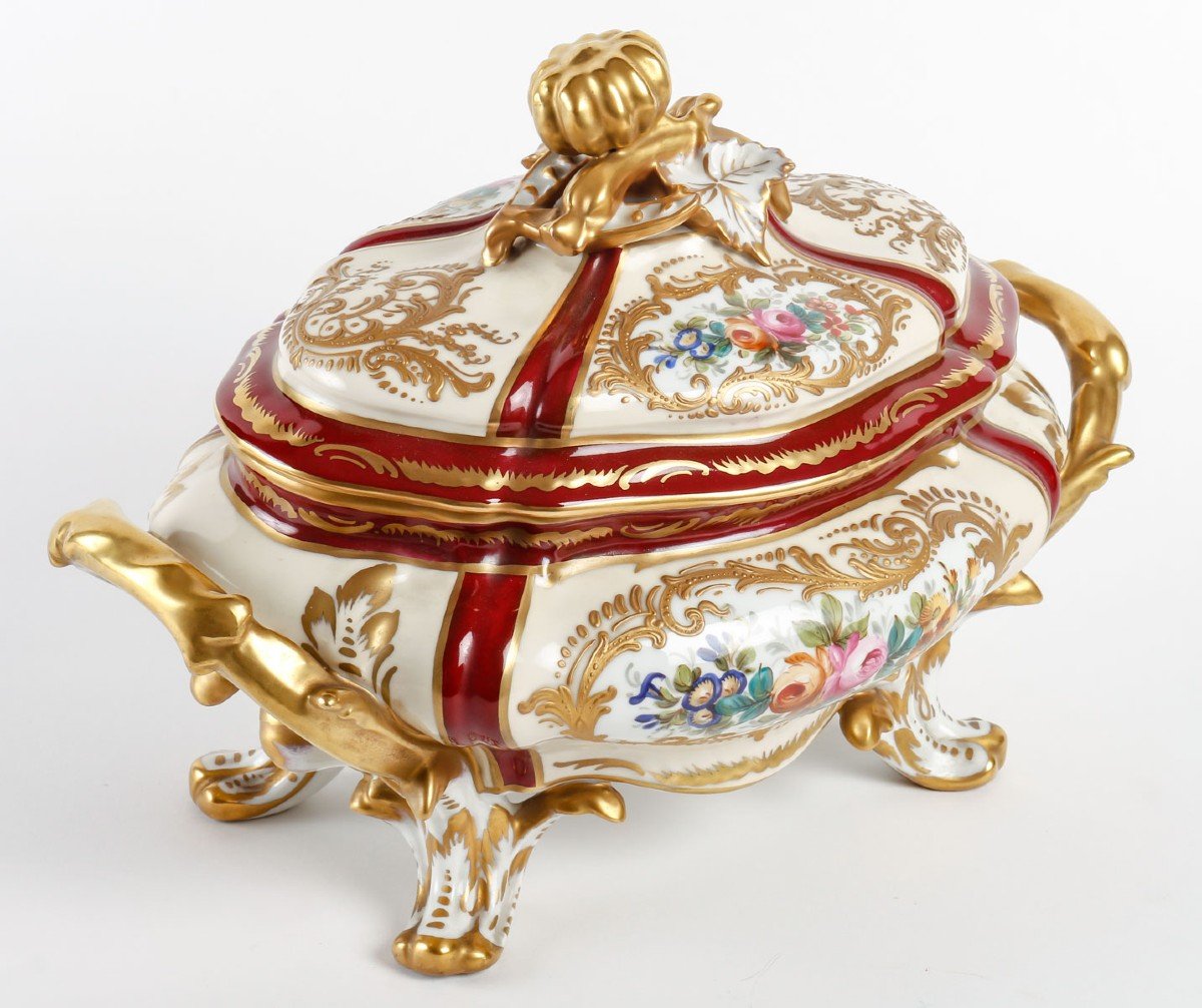 Paris Red And Gold Covered Terrine-photo-6