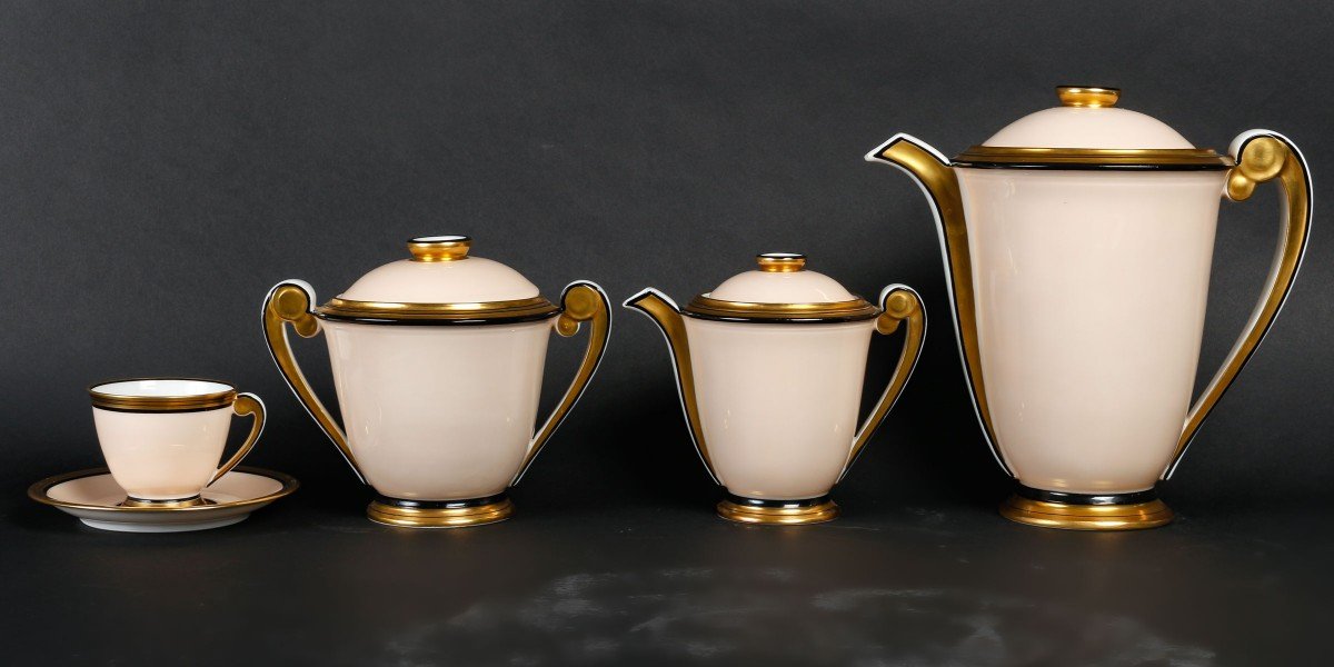 Art Deco Coffee Service "charles Ahrenfeld" Limoges 1920-photo-2