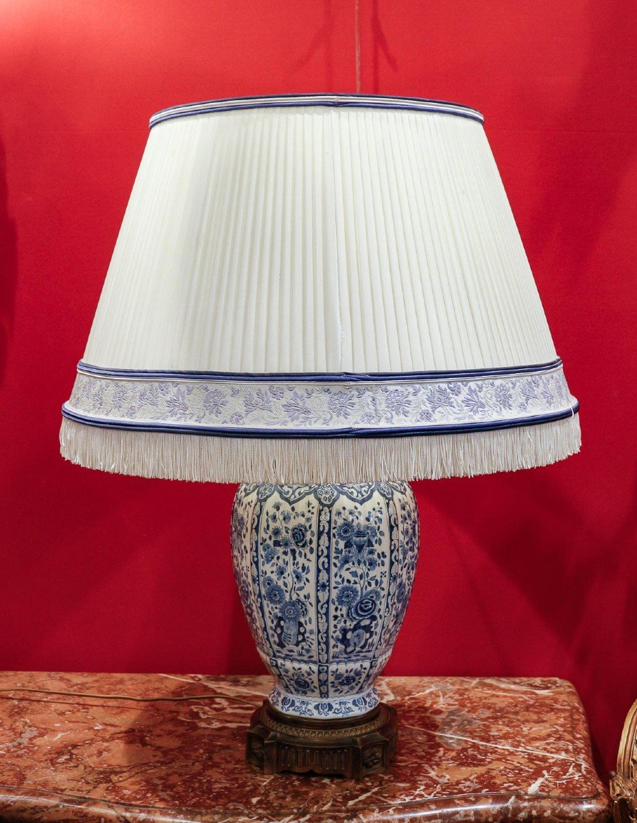 Lampe Delft  XIX ème siècle