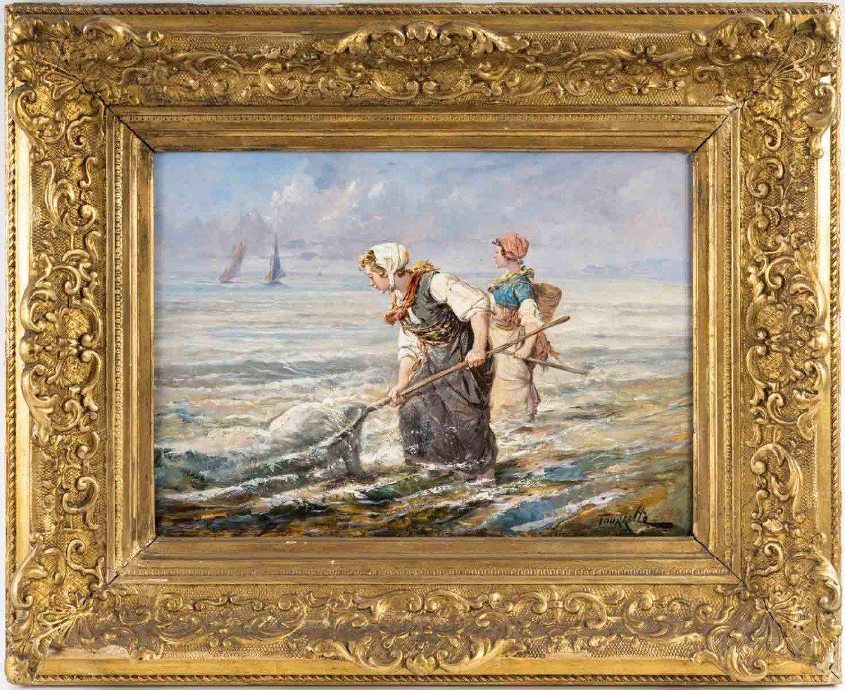 Eugène Tourette (1850/1904) Landing Net Fishing 