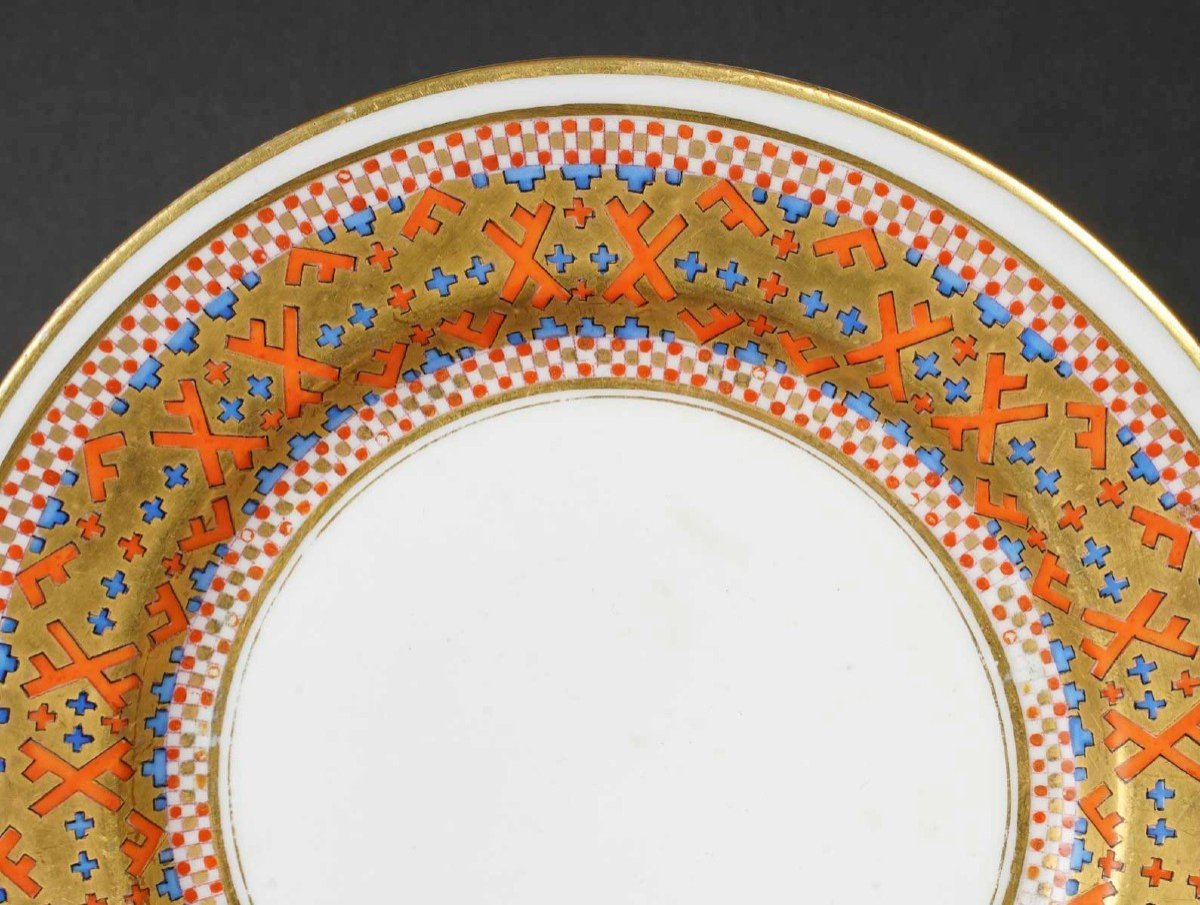 Four Russian Plates "" Kouznetsov 19th Century-photo-3