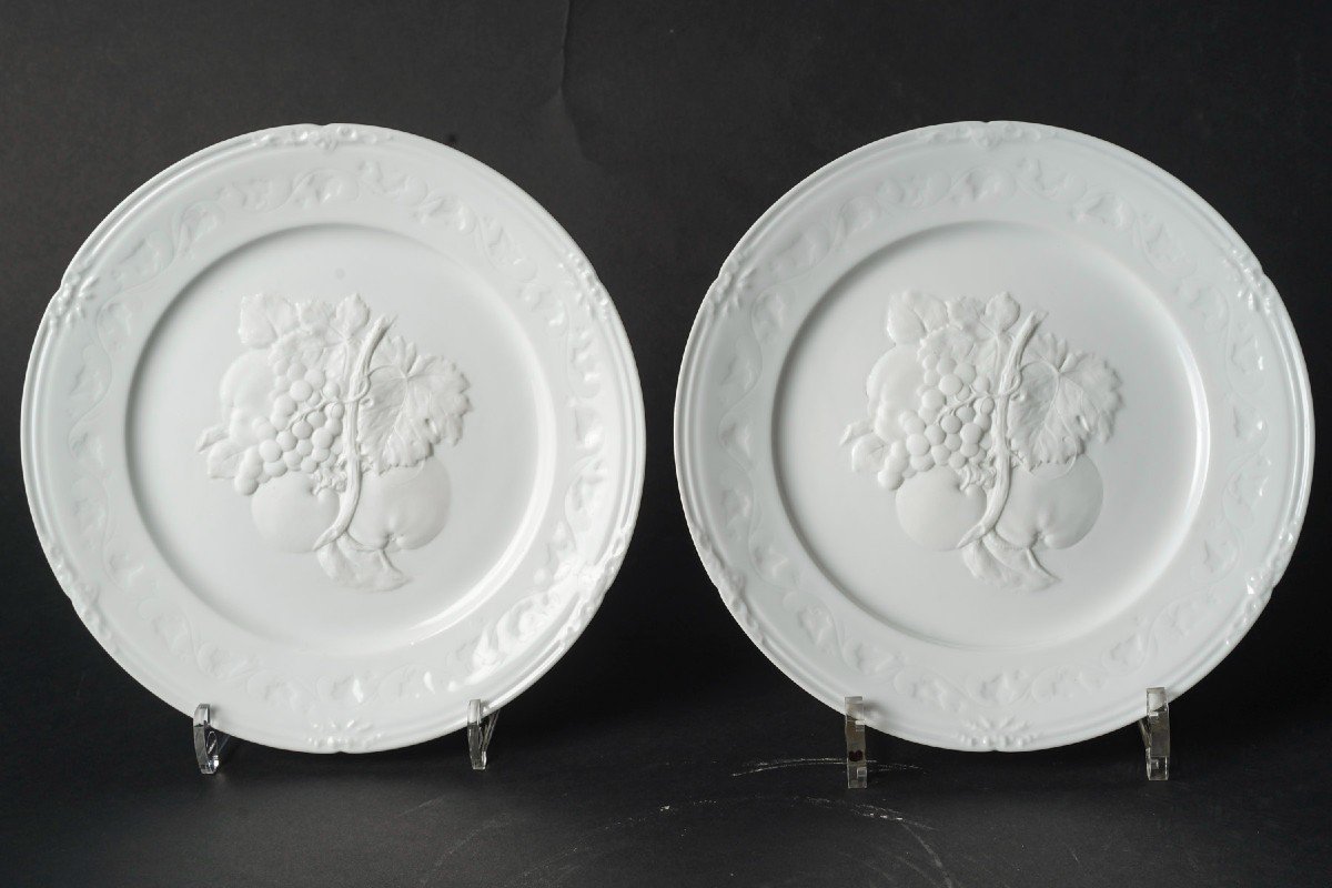 Five Plates From The Cérès Riche Service "jean Pouyat" 1855 Limoges -photo-2