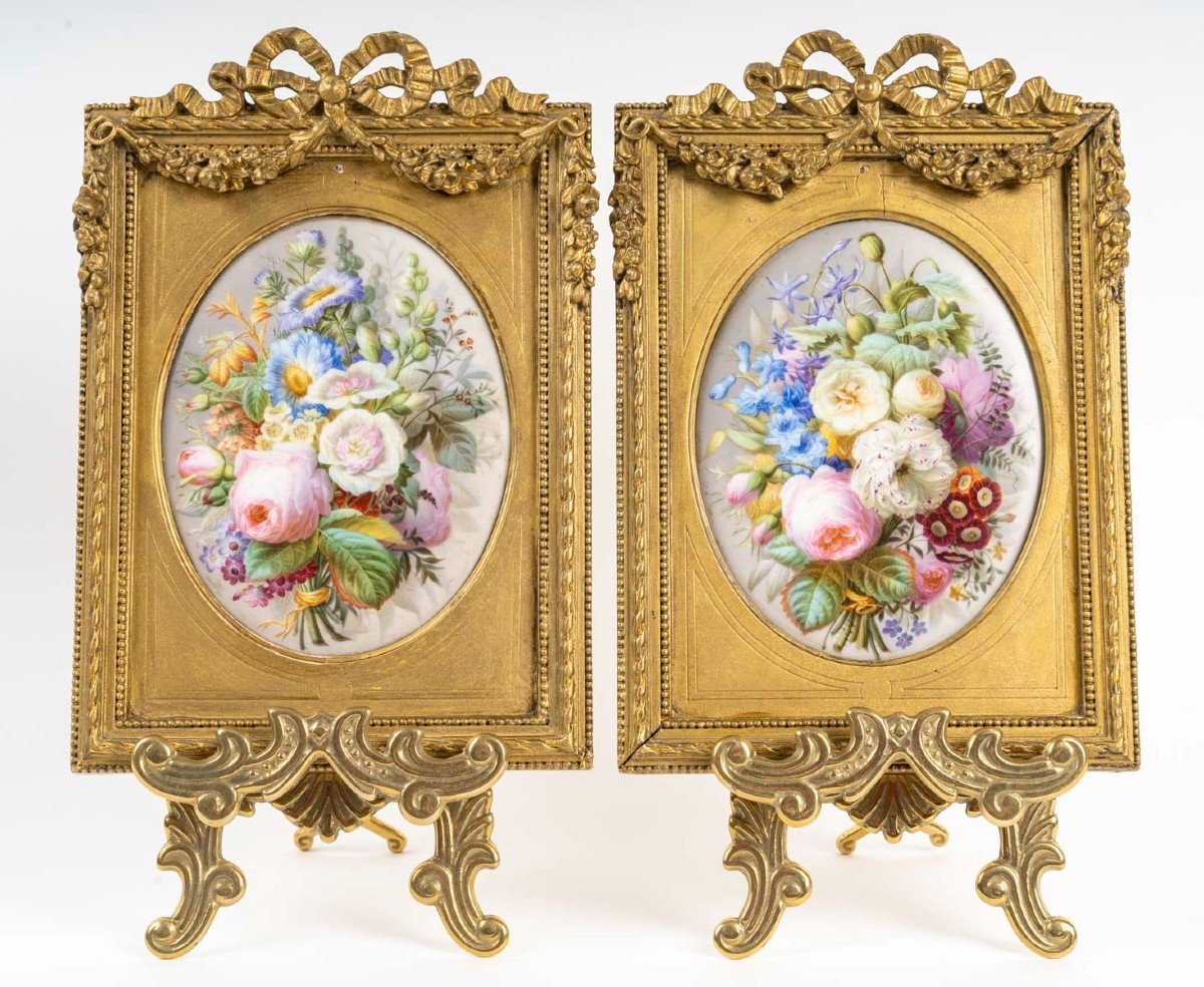 Antoine Kurten (attributed) "pair Of Porcelain Paintings" 1848-photo-2