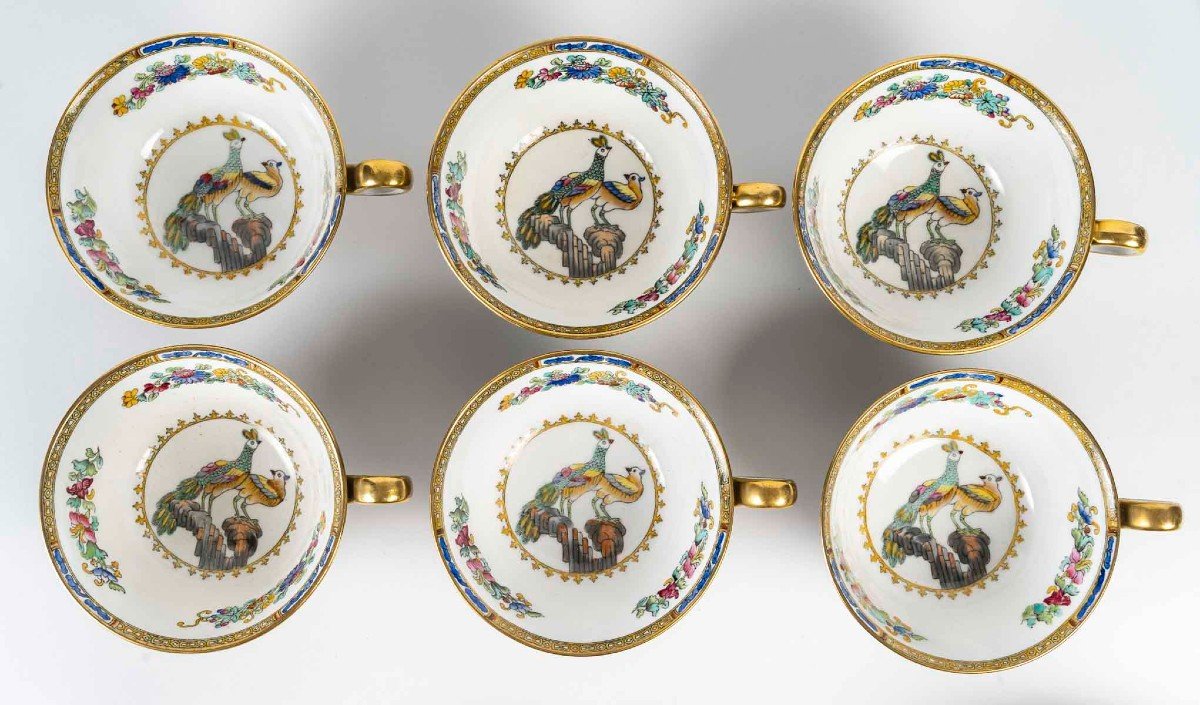 SixTasses thé + Six Assiettes gâteaux  "Spode Copeland " XIXème siècle-photo-3