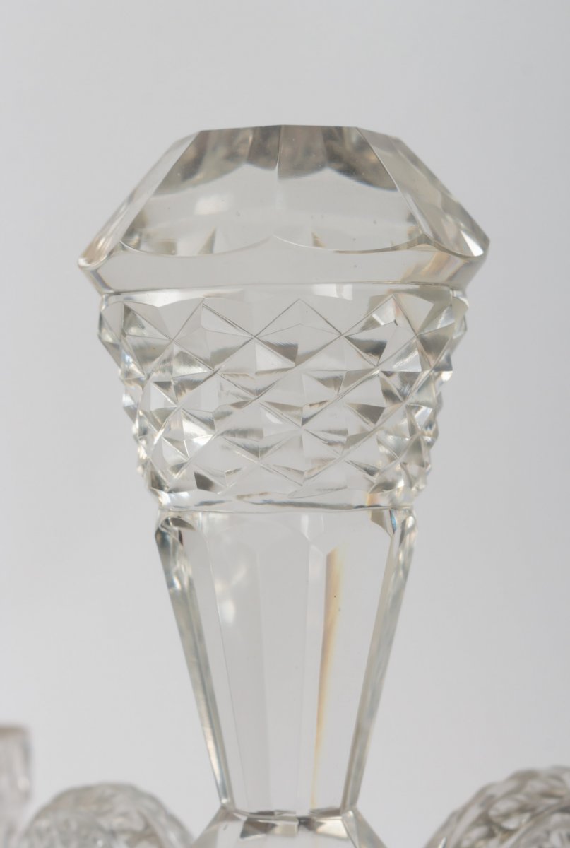 Girandole En Cristal à 4 Bras De Lumière,vers 1920-photo-1