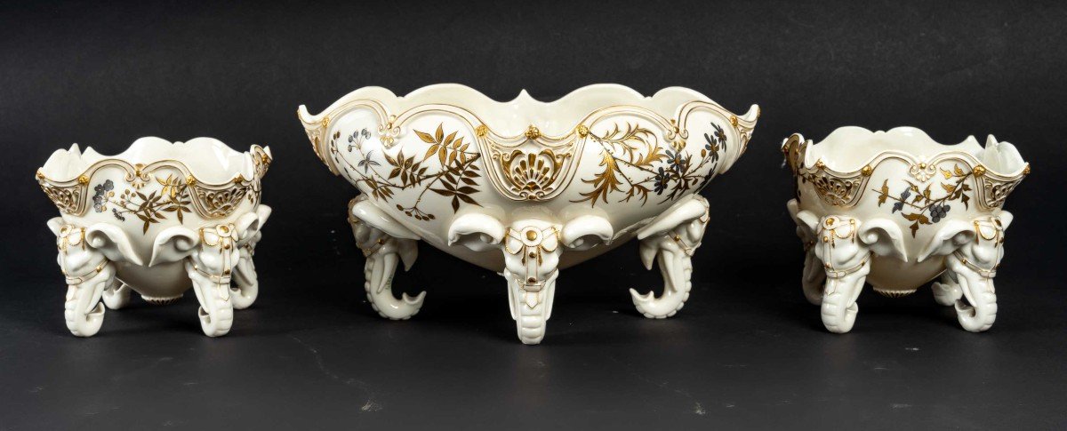 Three Elephant Cups (royal Worcester)-photo-2