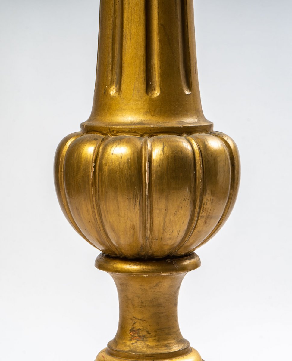 Stool In Golden Wood  XIX Century-photo-3