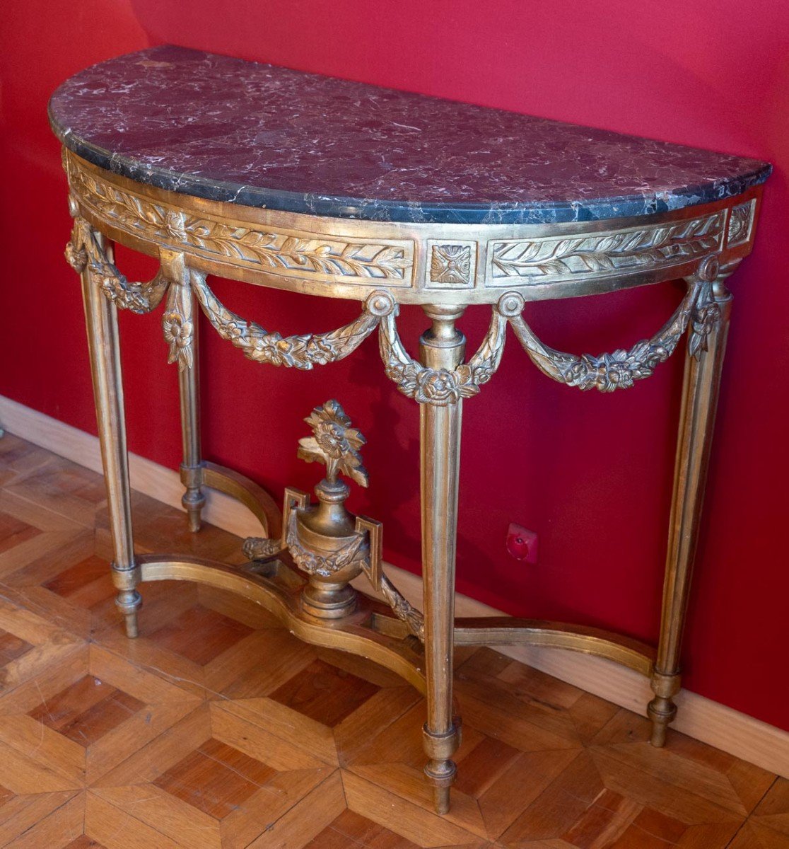 Console Louis XVI en bois doré  XVIIIème siècle-photo-2