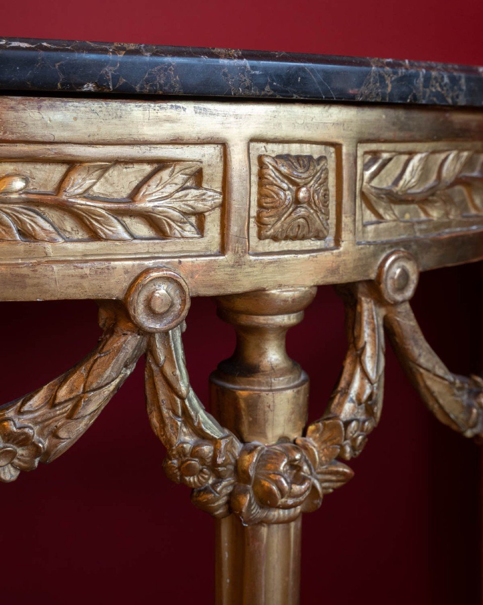 Console Louis XVI en bois doré  XVIIIème siècle-photo-5