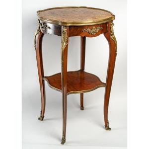 Louis XV Style Pedestal Table Around 1860
