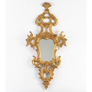 Venetian Mirror In Gilded Wood "late 18th / Early 19th Century