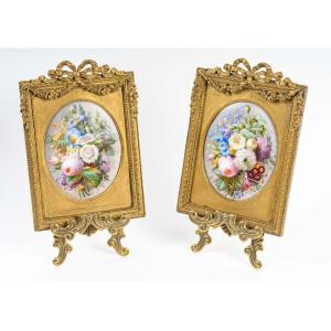 Antoine Kurten (attributed) "pair Of Porcelain Paintings" 1848