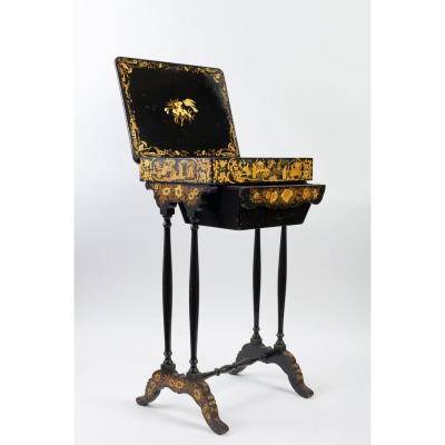 19th Century Black Lacquer And Gold Table