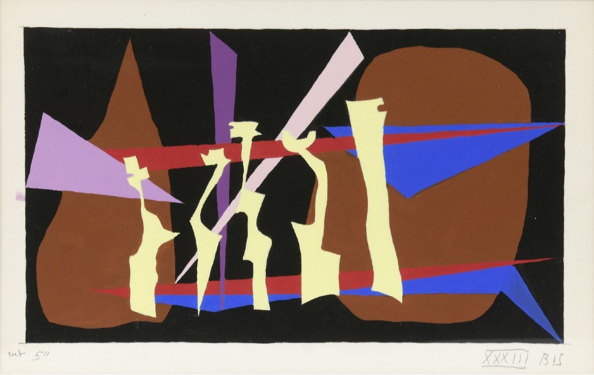 Richard Mortensen, Gouache, Abstract, Kandinsky-photo-1