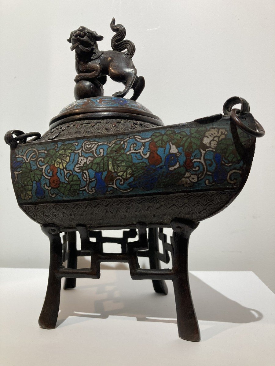 19th Century Cloisonné Perfume Burner-photo-1