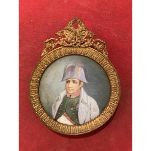 Portrait Of Napoleon. Miniature