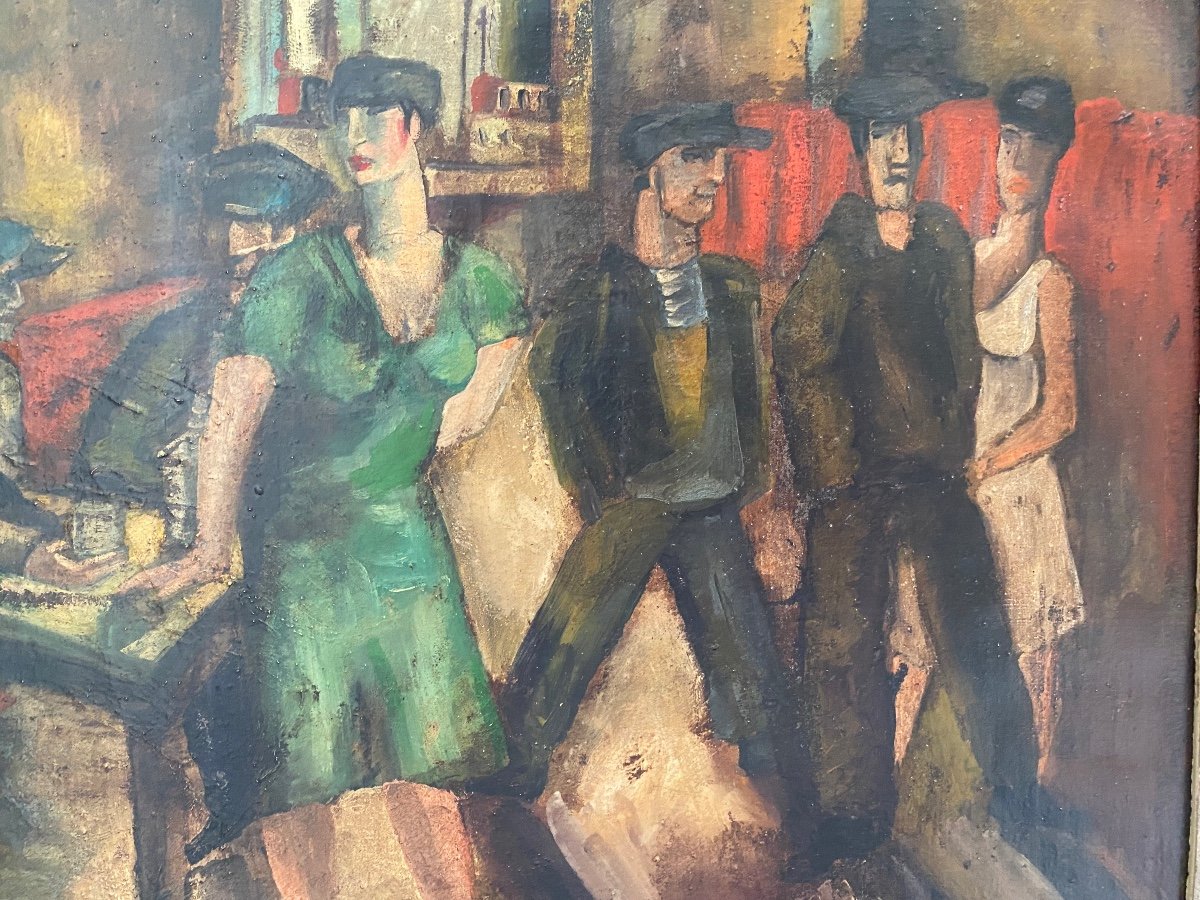 Frans Masereel Peinture Marins Au Cabaret Peinture Belge Belgique -photo-4