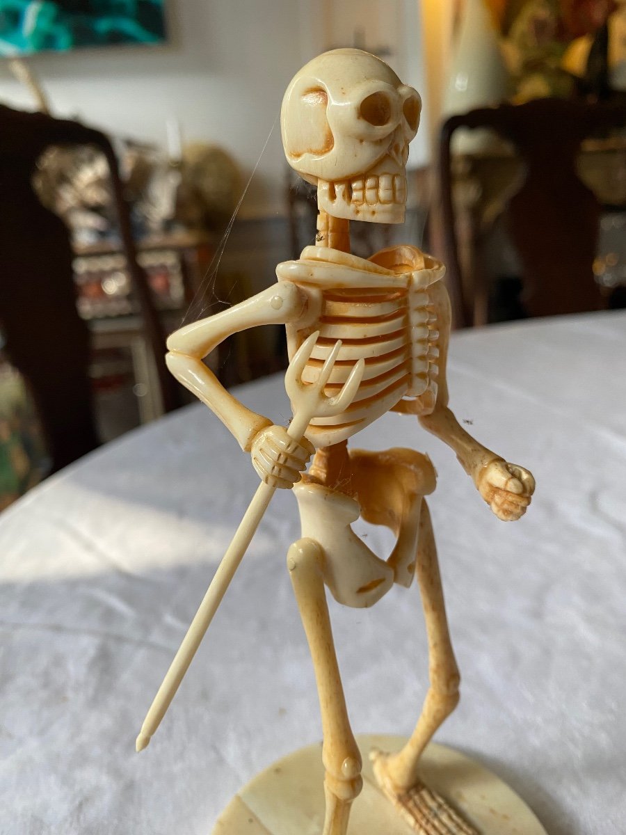 Squelette Cabinet De Curiosité Art Du Japon Miniature Asie Japaness Sculpture -photo-2