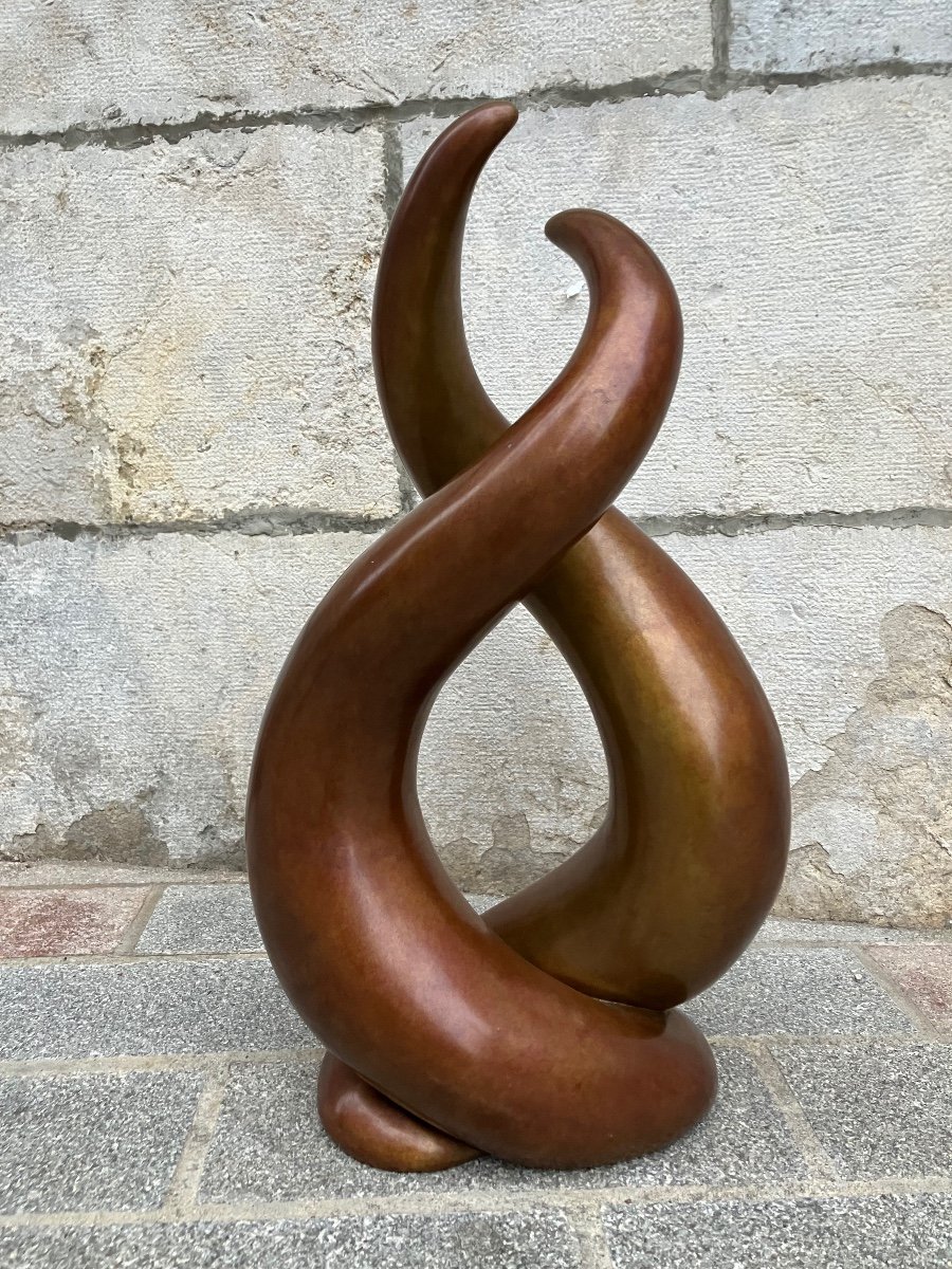 Mckenzie Kenzie Sculpture Bronze Design Art Of The 20th Century Free Form-photo-1