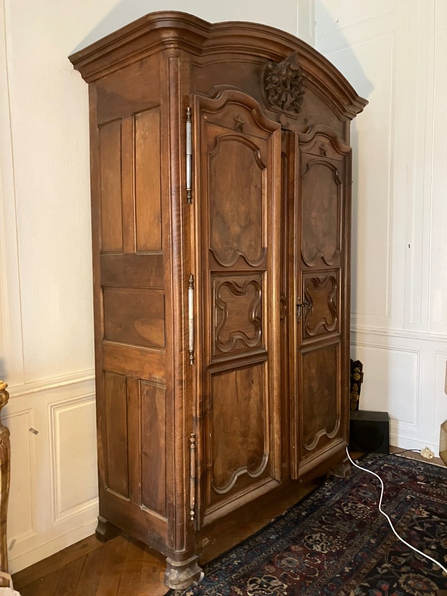 18th Century Walnut Castle Cabinet Antique Furniture -photo-2