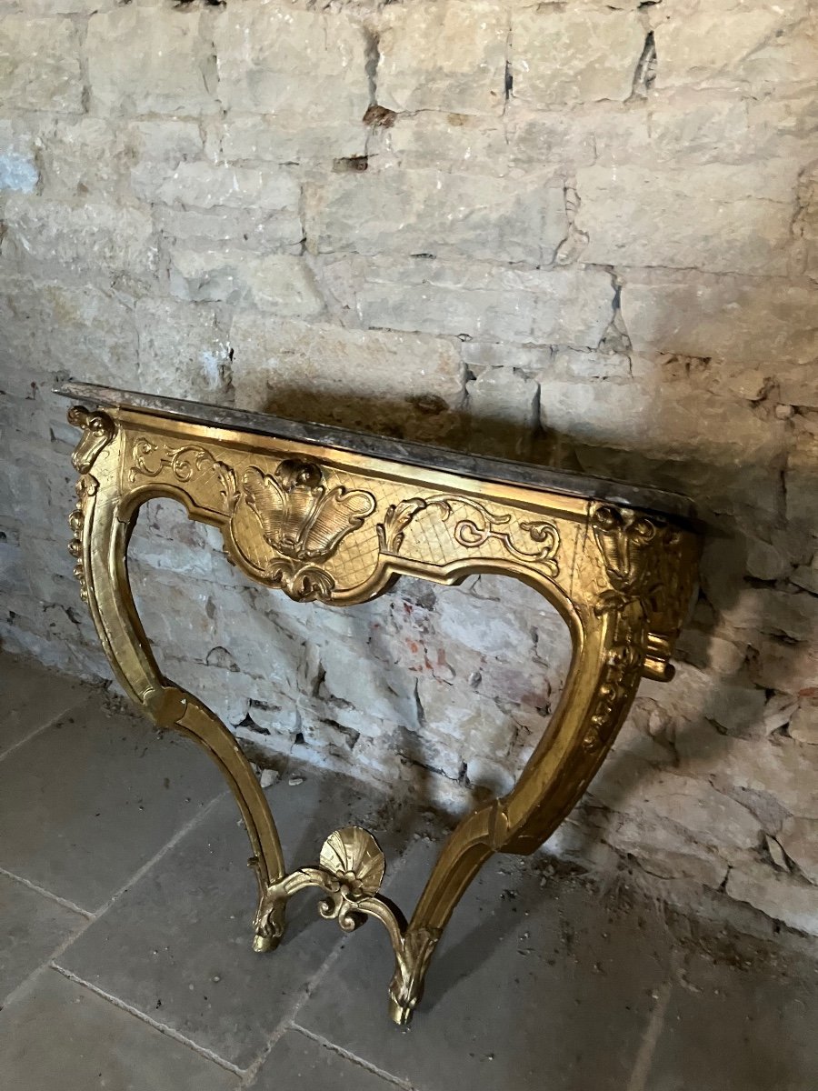  Louis XIV Console In Gilded Wood Furniture -photo-7