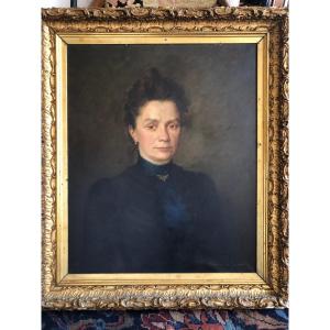 Paul Liote Portrait Painting 19th Century 