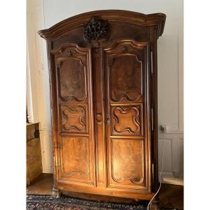 18th Century Walnut Castle Cabinet Antique Furniture 