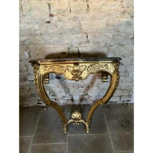  Louis XIV Console In Gilded Wood Furniture 