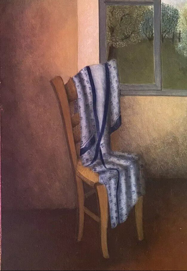 Painting Interior Scene The Blue Bathrobe Painting Signed Ibéria Lebel Born 1956-photo-3