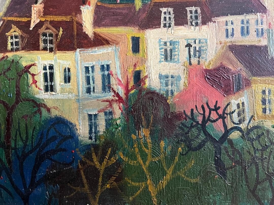 Painting From The Montmartre School In Paris, Naive Painting, Signed Maurice Blanchard, Friend Of Gen Paul-photo-4