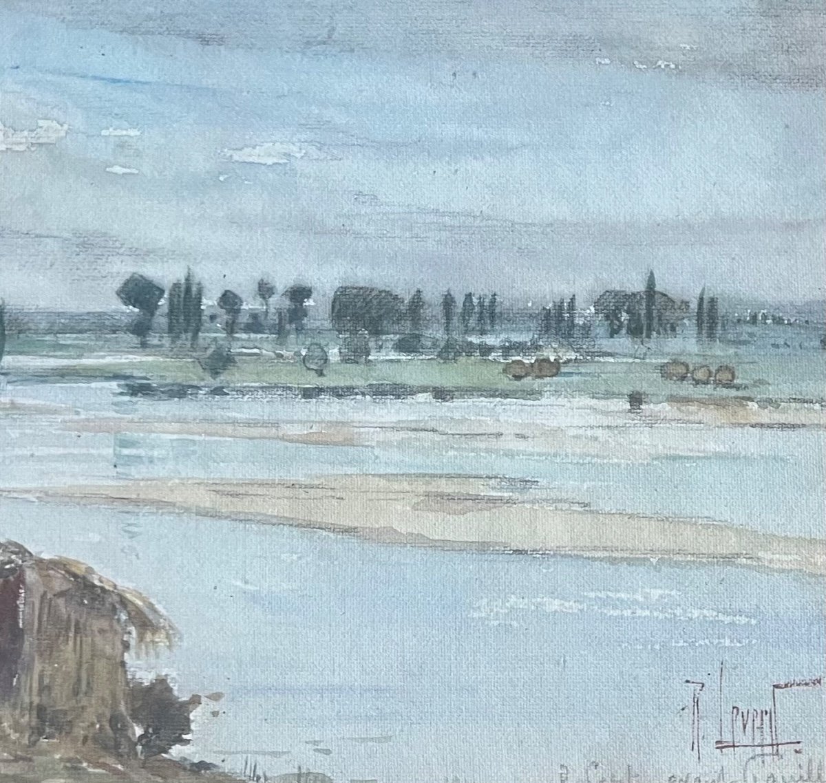 Tableau Guerre 14-18 Aquarelle Signée René Levert Ou Leverd ( 1872-1938)-photo-4