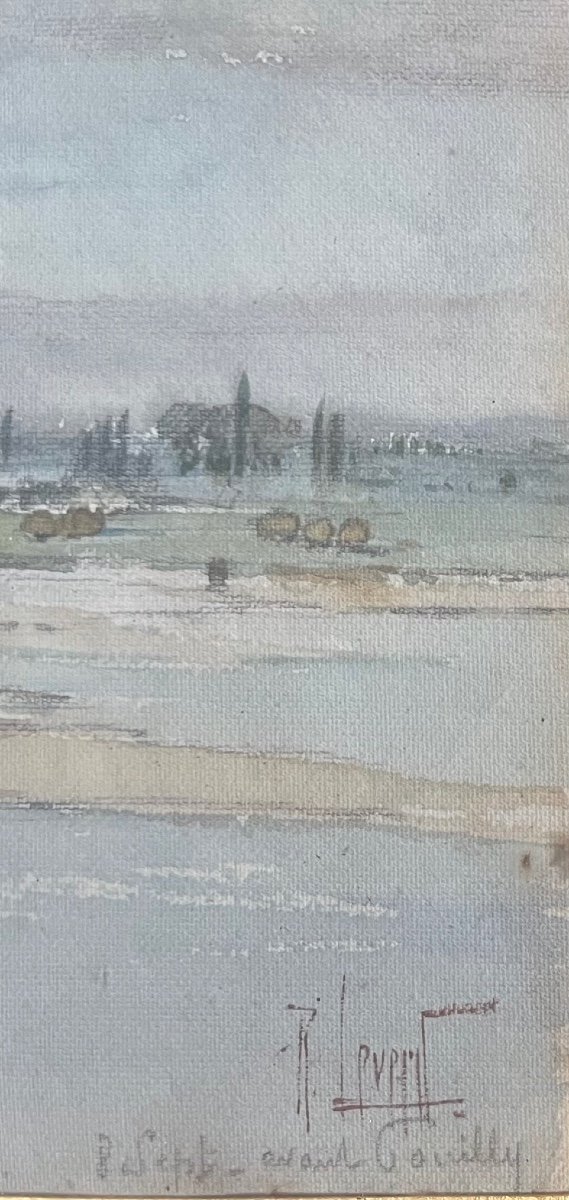 Tableau Guerre 14-18 Aquarelle Signée René Levert Ou Leverd ( 1872-1938)-photo-2