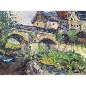 Georges Berger 1908-1976 - Expressionist Painting Montmartre Gen Paul La Seine Oil Signed