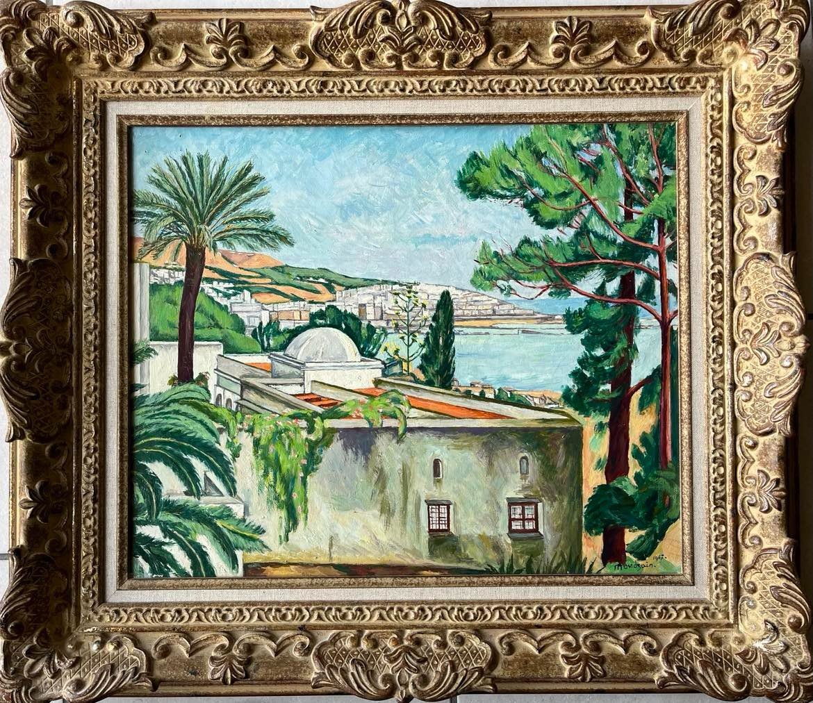 Simon Mondzain (1888-1979) "algiers, Villa Of Abdel-tiff" Oil/cardboard Signed-1967-46x37 Cm-photo-2