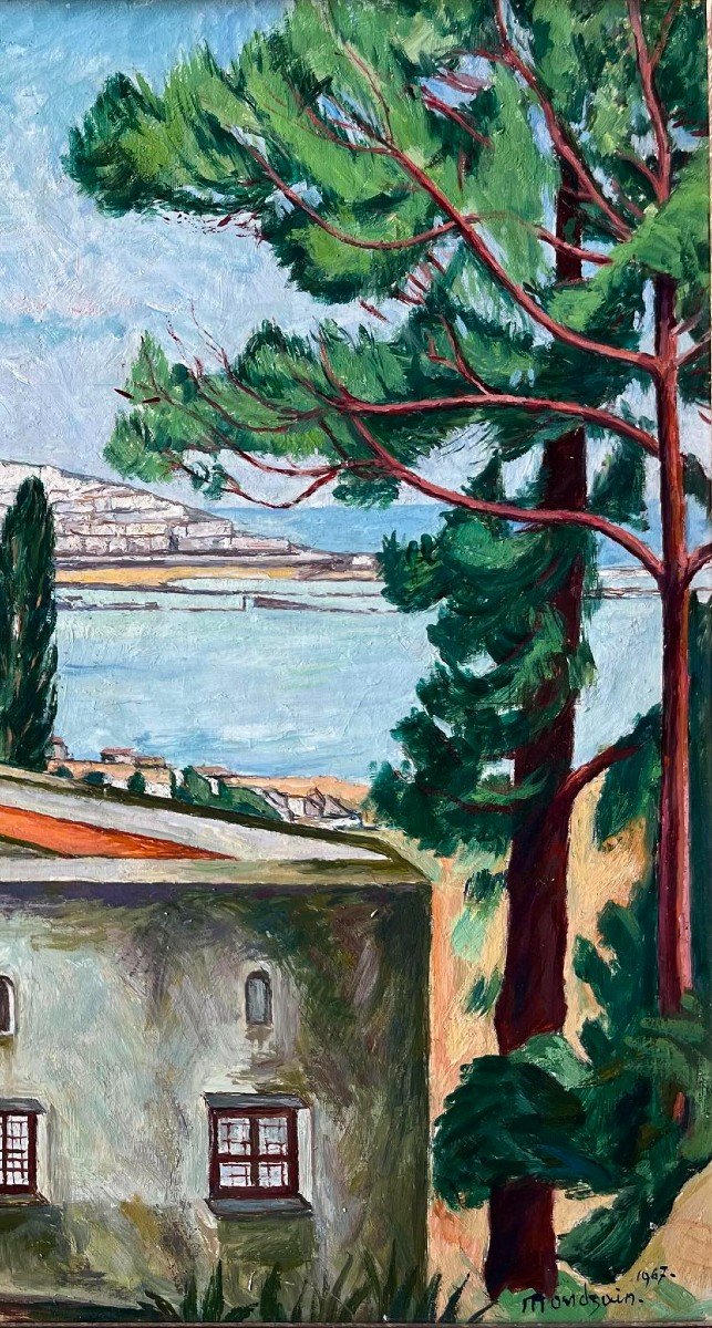 Simon Mondzain (1888-1979) "algiers, Villa Of Abdel-tiff" Oil/cardboard Signed-1967-46x37 Cm-photo-3