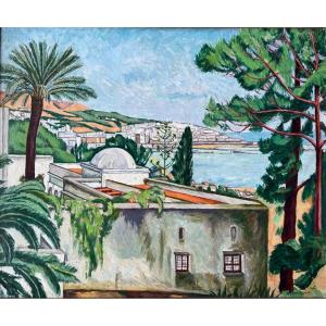 Simon Mondzain (1888-1979) "algiers, Villa Of Abdel-tiff" Oil/cardboard Signed-1967-37x46 Cm