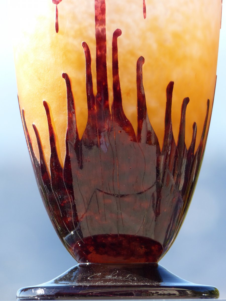 Le Verre Français Schneider - Vase Art Deco -photo-4