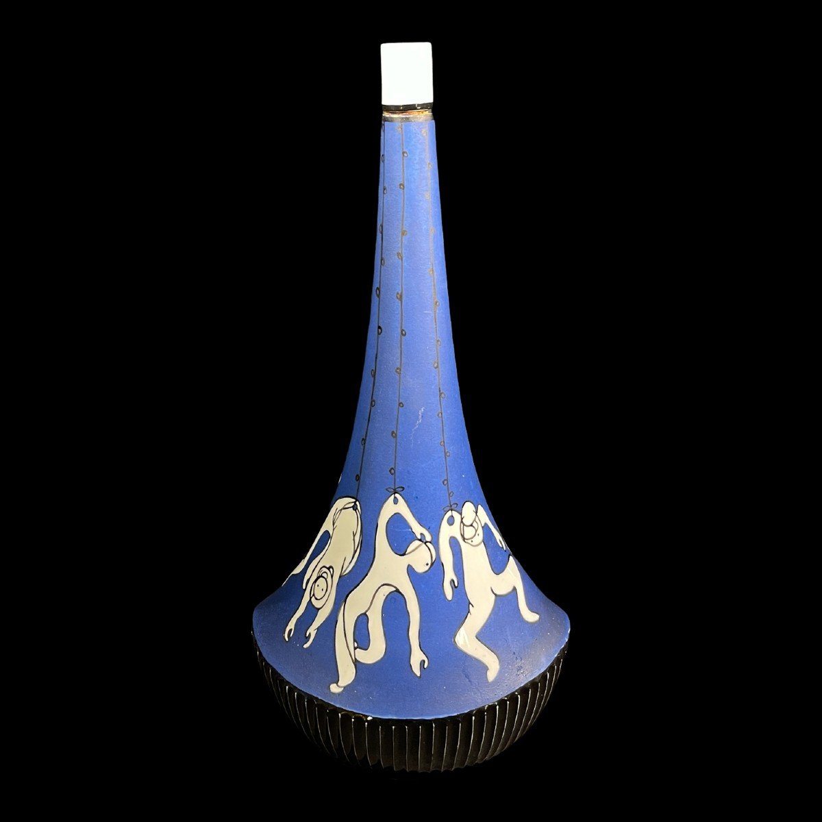 So Re Da "anis" Speaking Bottle In Spanish Porcelain, Ca 1950-photo-2