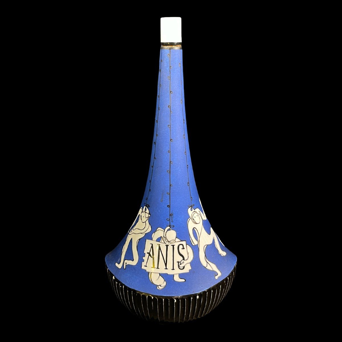 So Re Da "anis" Speaking Bottle In Spanish Porcelain, Ca 1950